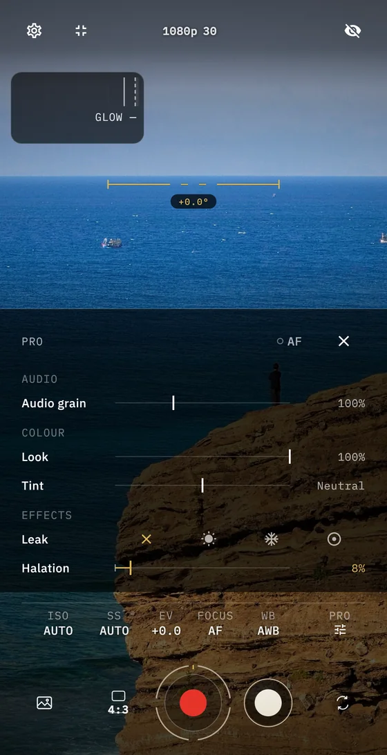 LAM PRO sheet: audio grain, look, tint, leak and halation